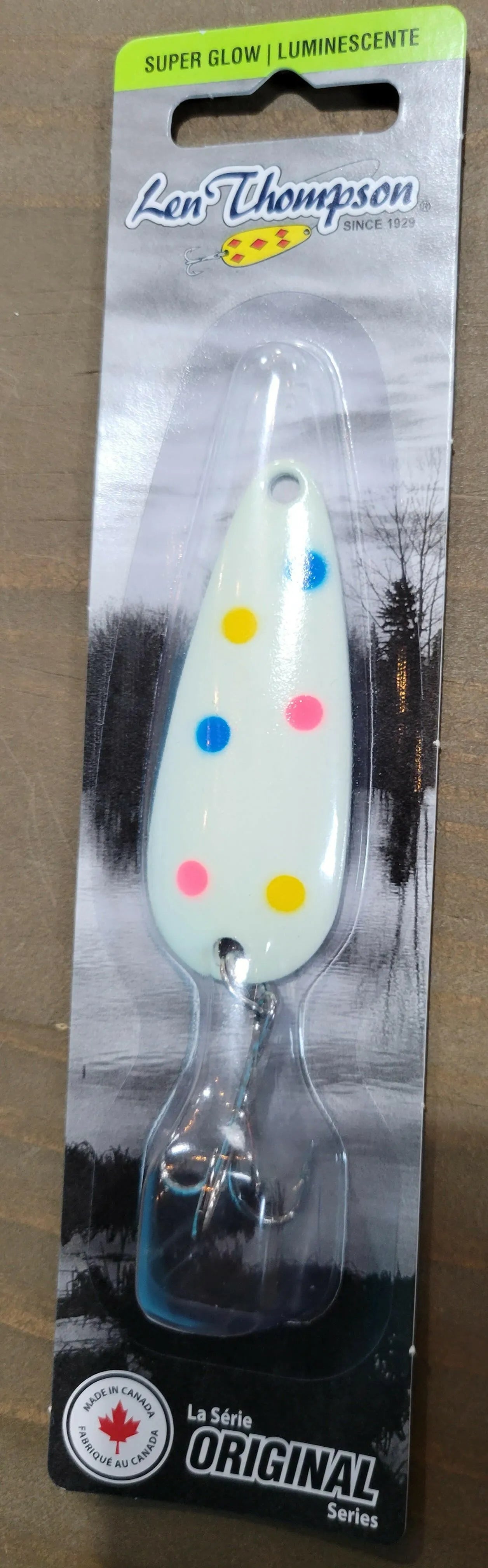 canadian wonder fishing lure Len Thompson Glowing Wonderbread Spoons #1 Glowing Wonderbread