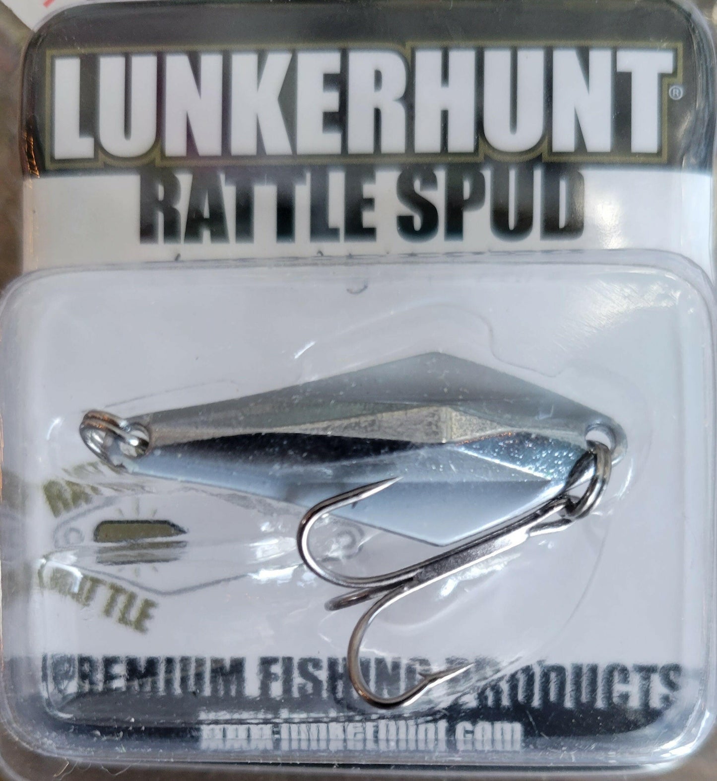 Lunkerhunt 1.4" Rattle Spuds - 1/8 Oz Silver & White