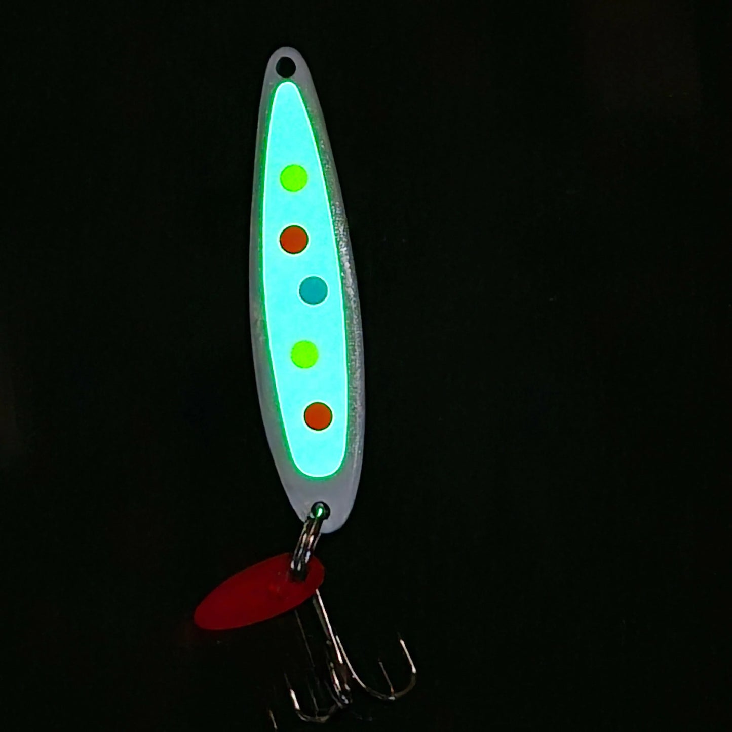 Swedish Pimple #4 Jigging Lure 1/4oz Wonderbread Glowing