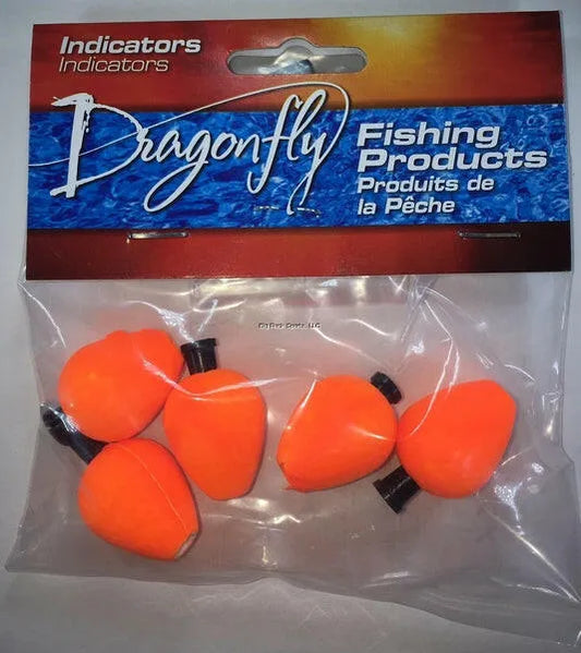 Dragonfly Tapered Strike Indicators 5/8" 5/pk orange