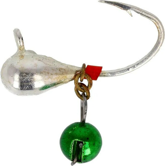 Eagle Claw Lazer Tungsten Ice Jig Kit, Assorted Colors, 5 Pk Silver Jade Drop