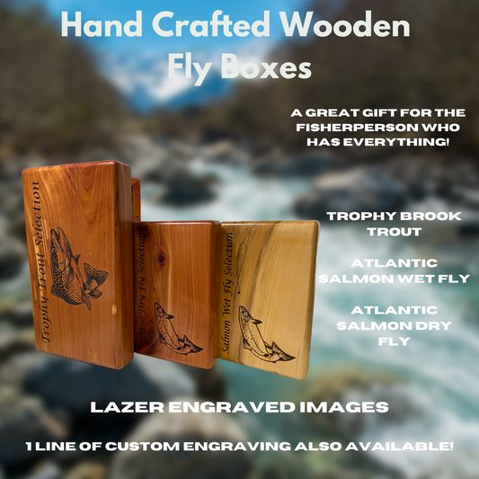 Local Hand Crafted Wooden Flyboxes & Fly Kits