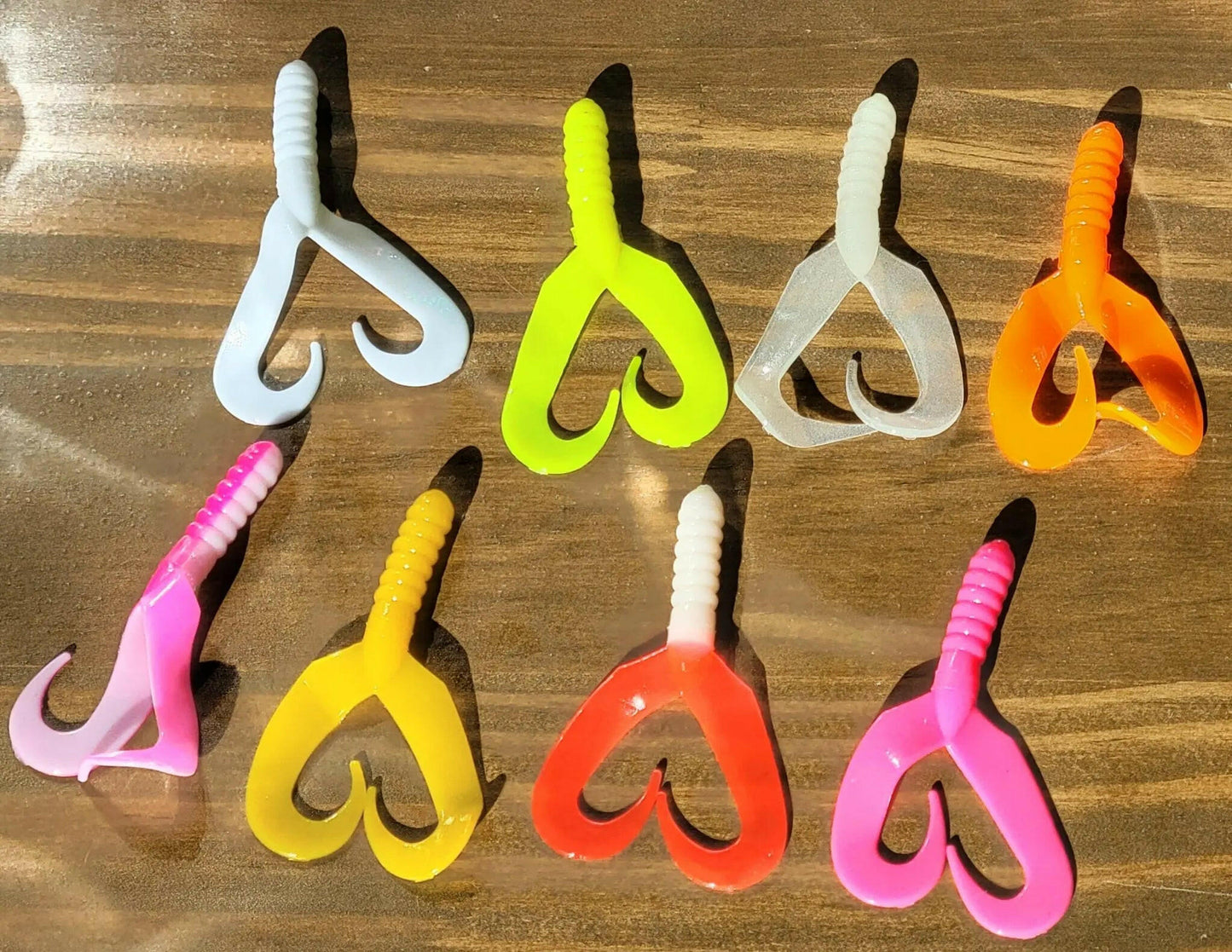 Double Tail 3" Jig Body, Assorted Colors