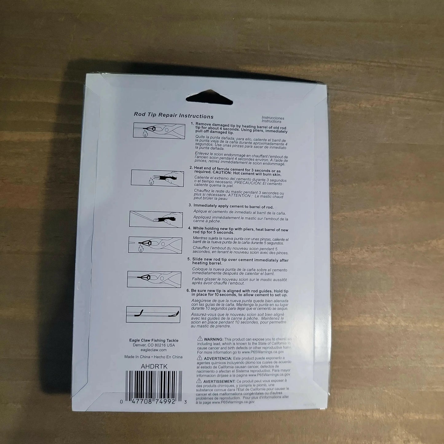 Eagle Claw Heavy Duty/Standard Rod Tip Repair Kit Back