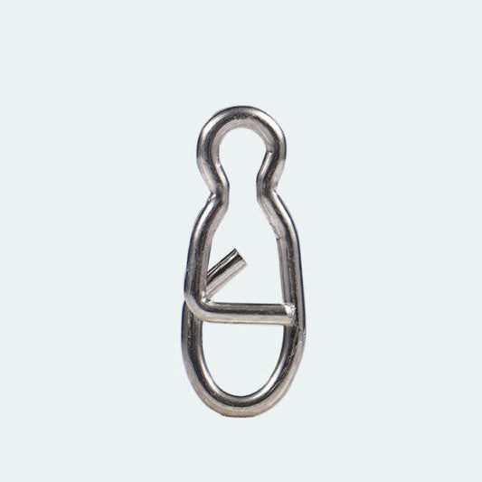 Metallic clasp on a white background