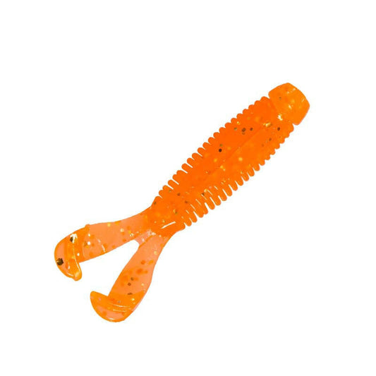 Atomic Sunrise soft plastic fishing lure on a white background