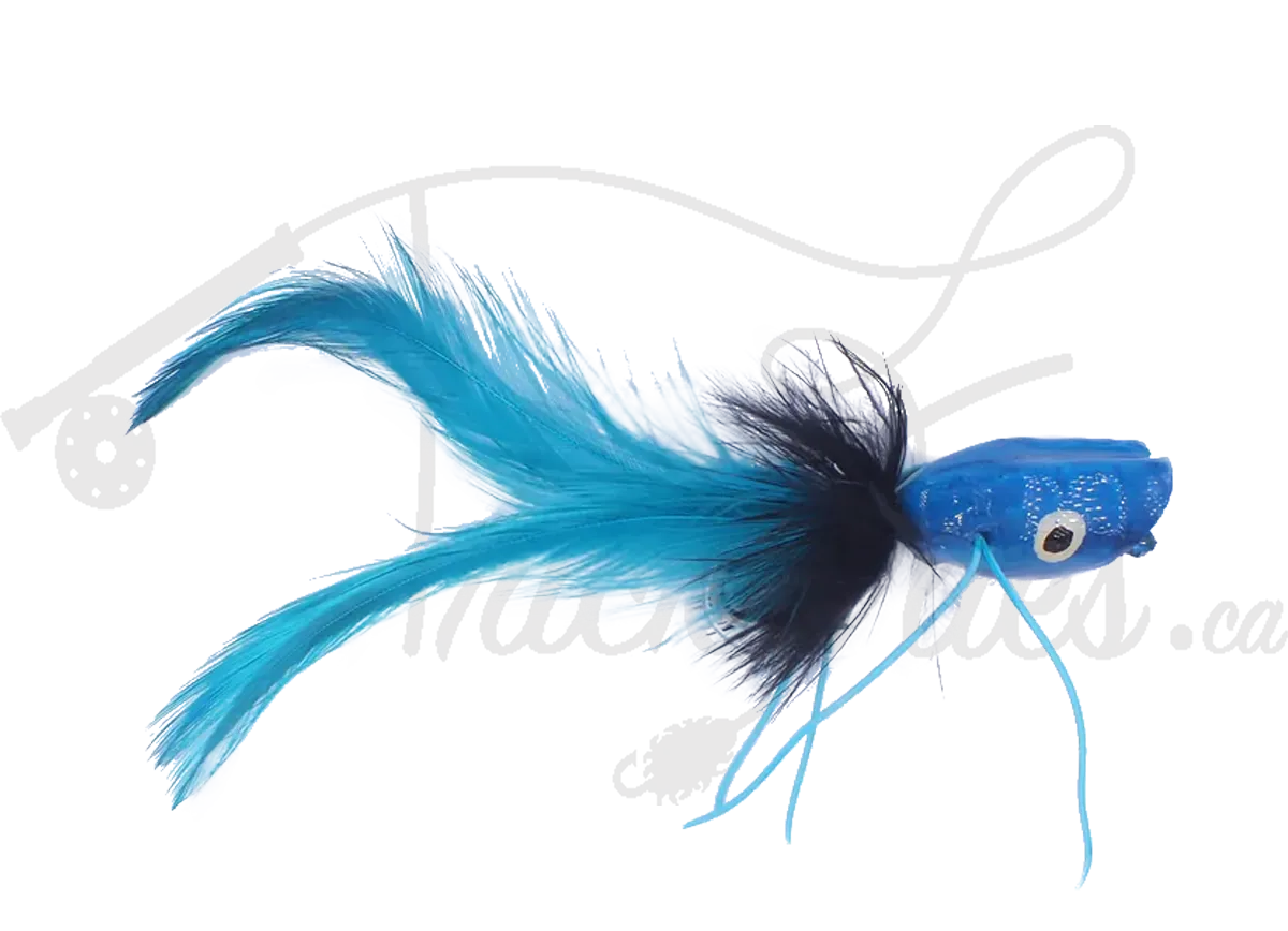 Surface Seducer Double Barrel Bass Popper Blue