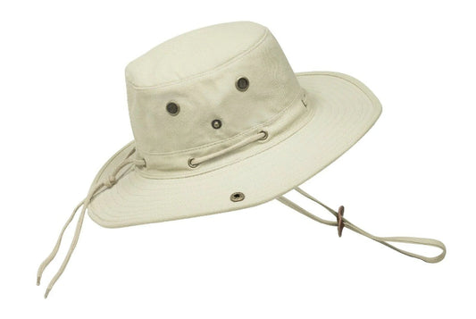 Tan bosun hat on white background