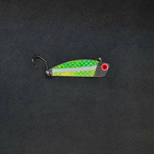 Spitfire Hawker Trolling Spoon 2" on black background frontside of spoon chartreuse glow chartreuse