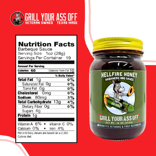 Grill Your Ass Off - Hellfire Honey Habanero BBQ Sauce