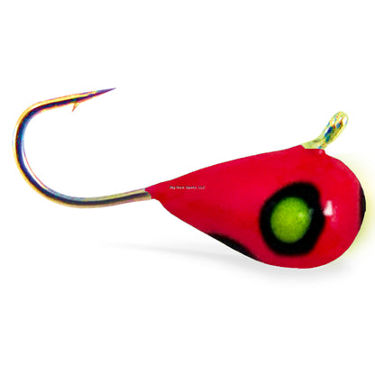 Tungsten fishing lure rona with a hook on a white background