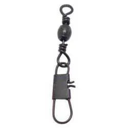 Black Barrel Swivel with Interlock Snap 10/pk