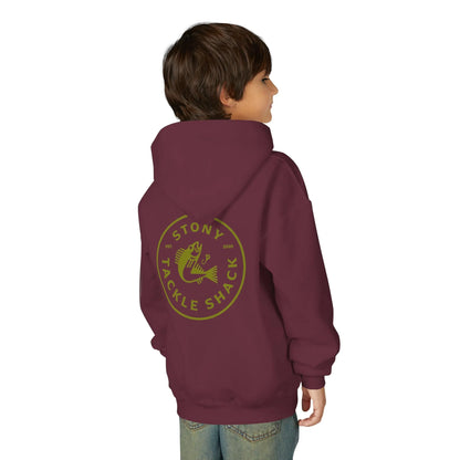 Stony Tackle Shack Youth Hoodie - Cozy Fishing Sweatshirt for Young Anglers, Perfect for Fall, Gift Idea, Casual Wear, Outdoor Adventures