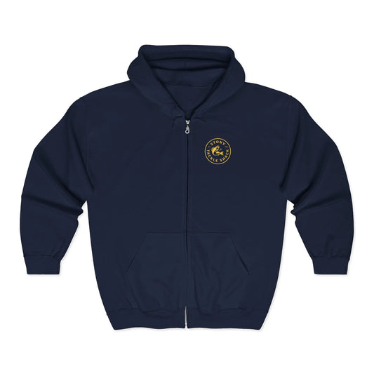 Stony Tackle Shack Full Zip Hoodie, Unisex Zip Up Sweatshirt, Outdoor Gear, Perfect Gift for Anglers, Fall/Winter Apparel