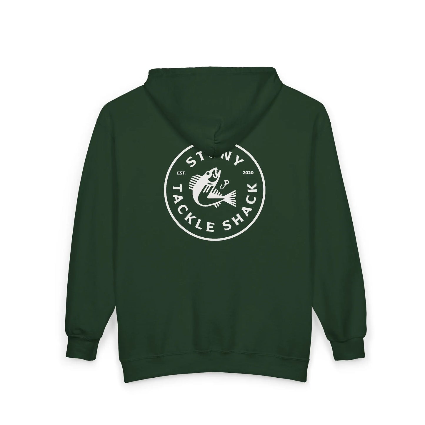 Stony Tackle Shack Full Zip Hoodie, Unisex Zip Up Sweatshirt, Outdoor Gear, Perfect Gift for Anglers, Fall/Winter Apparel