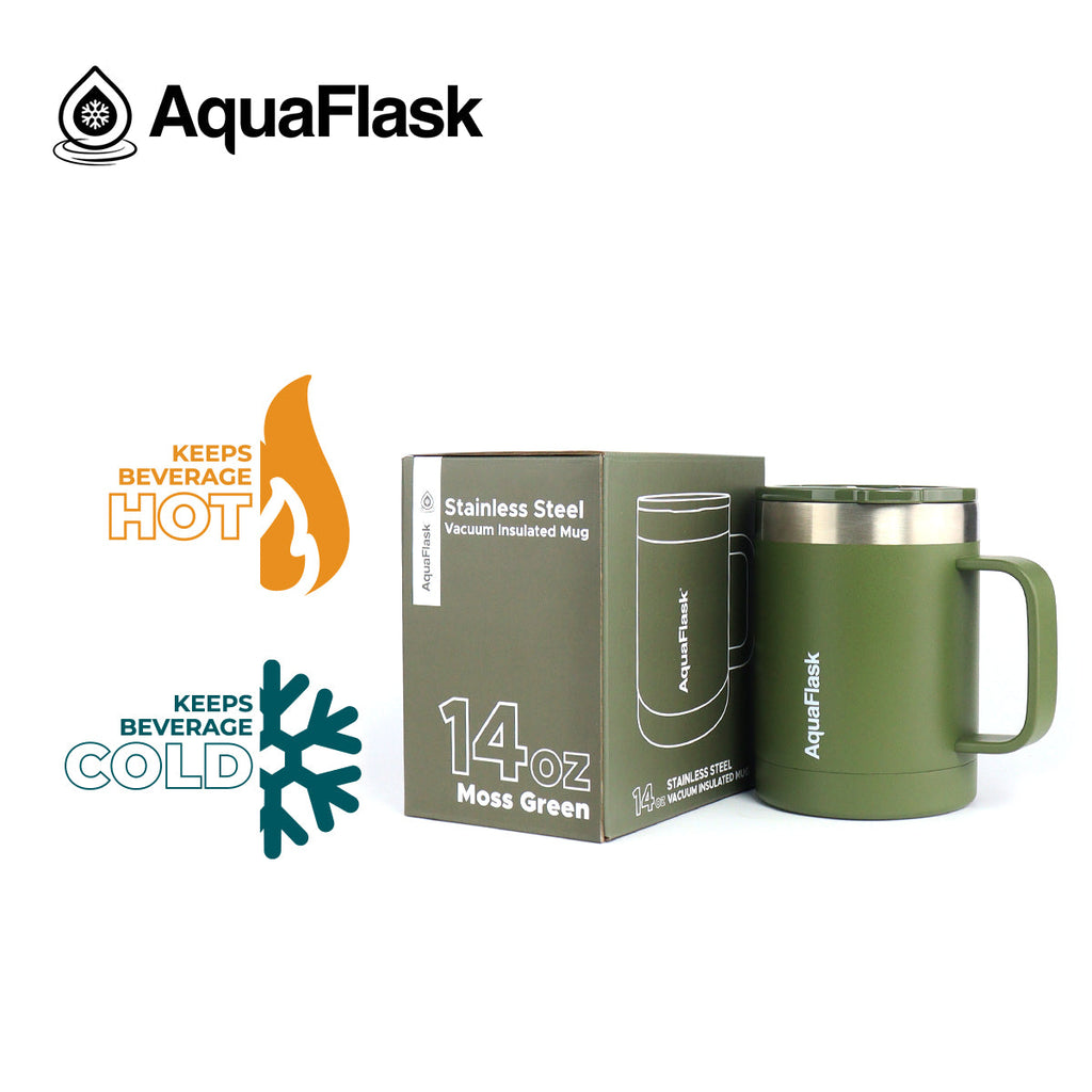 Aquaflask Thermal Insulated Lidded Mug With Handle 415ml (14 oz)