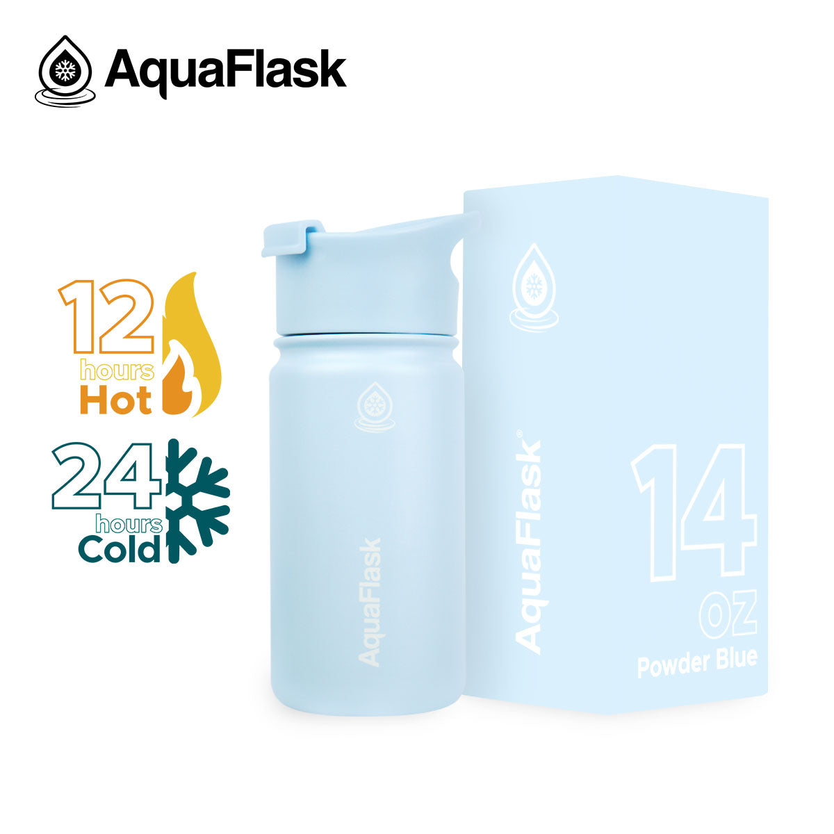AquaFlask Original Vacuum Insulated Water Bottles 415ml (14oz)