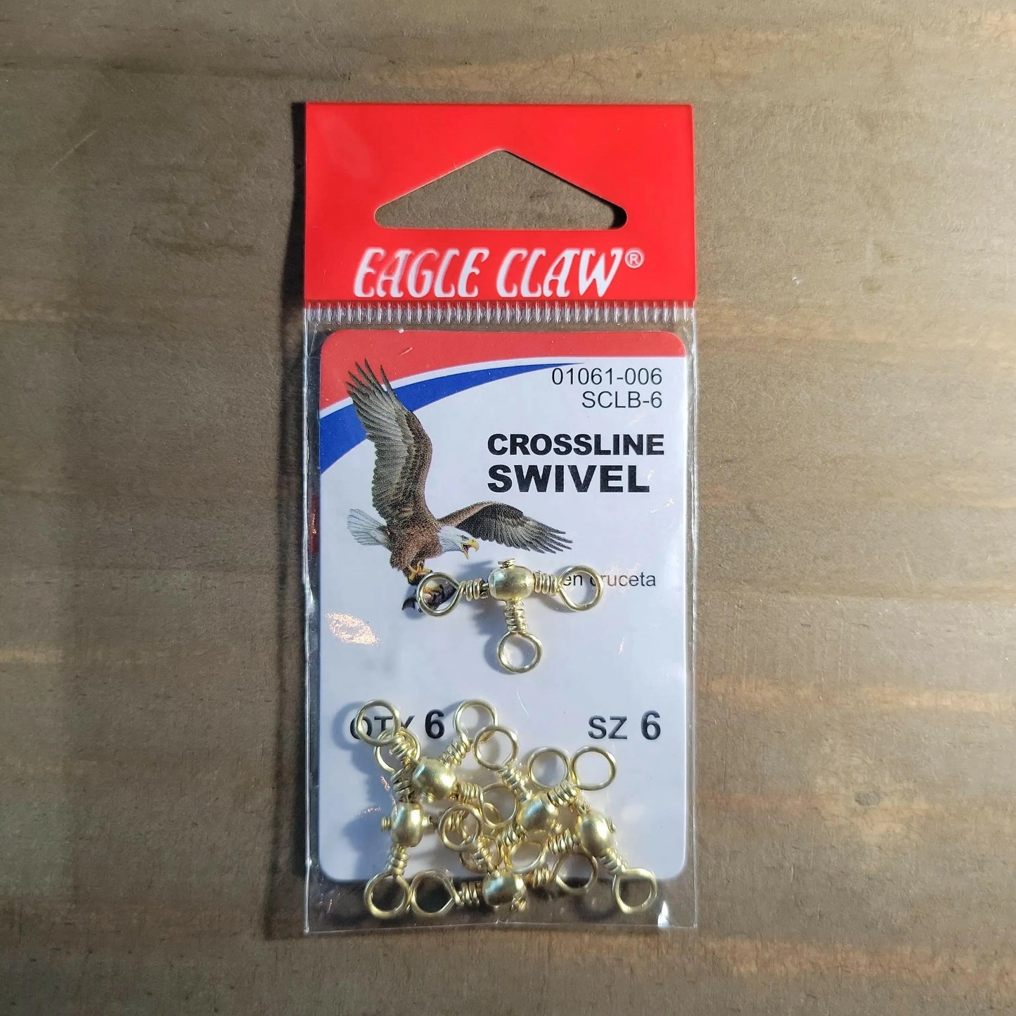 Eagle Claw Crossline Swivels Size #6 6pk.