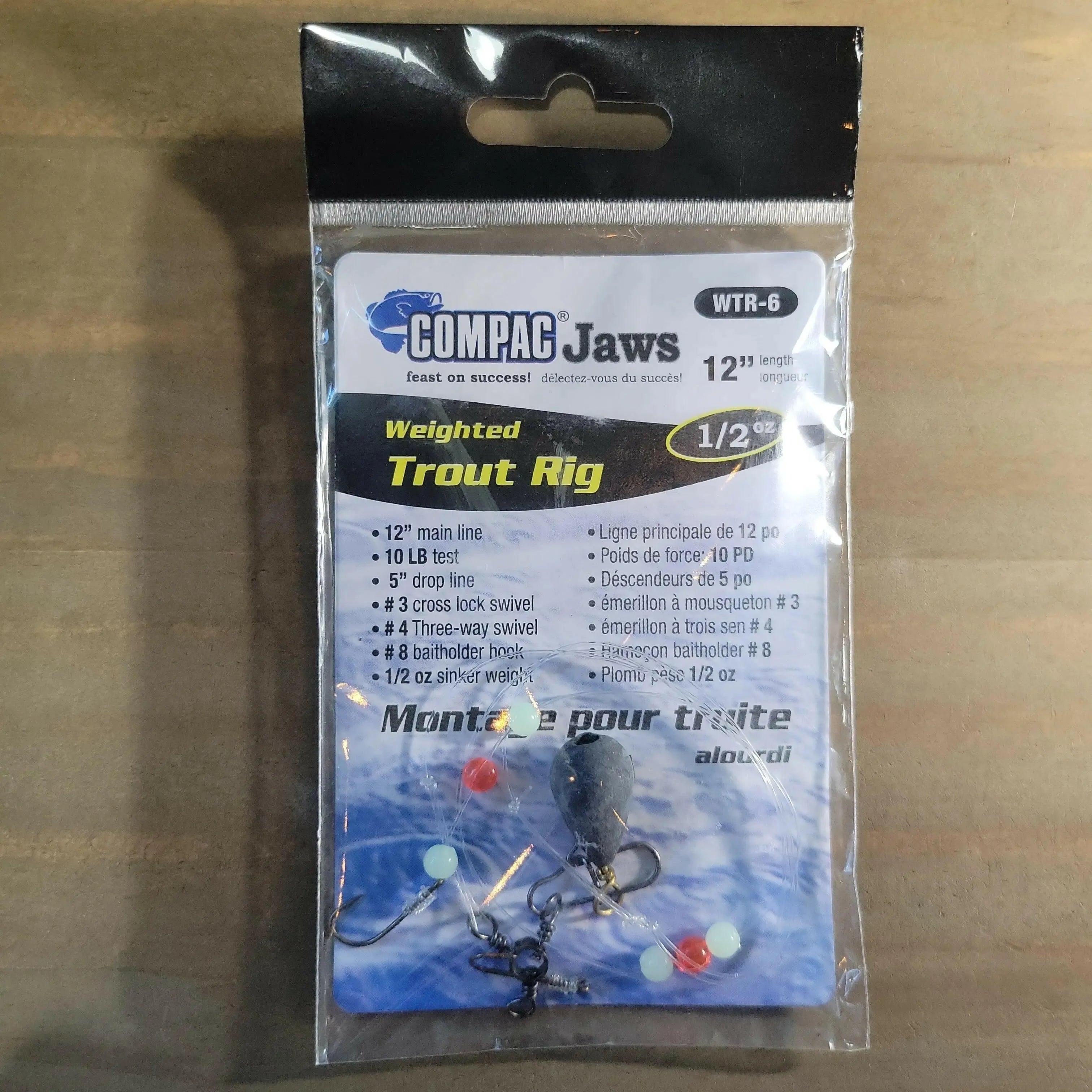 COMPAC Weighted Trout Rig 1/2oz - Stony Tackle Shack