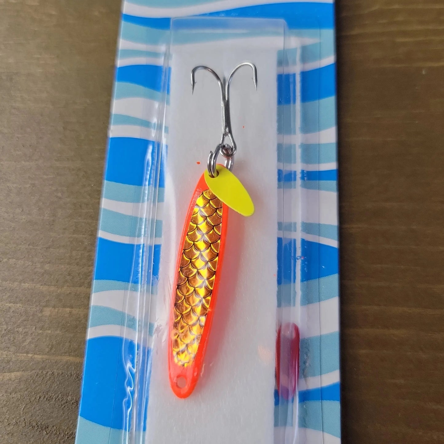 Swedish Pimple #4 Jigging Lure 1/4oz Orange Scale