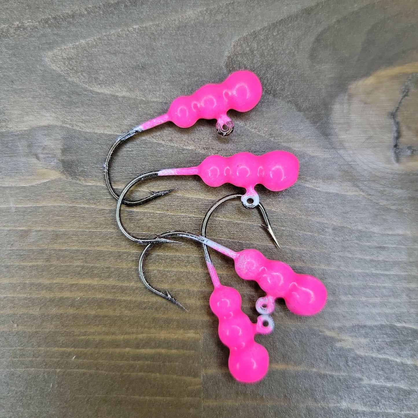 Big Sky Gruesome Grubs Glow Jigs 1/8oz 4/pack Glow Pink