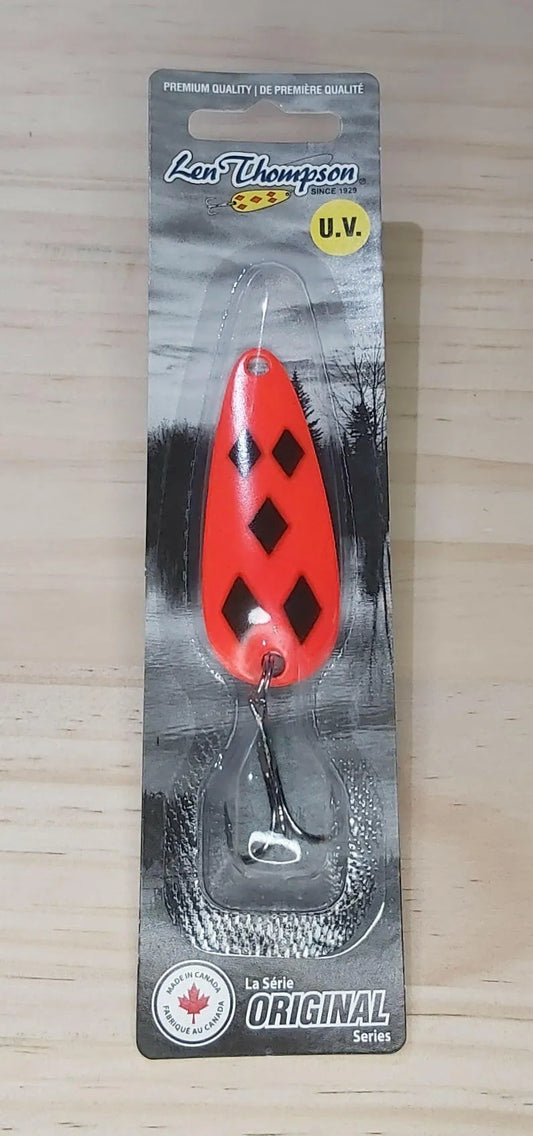 len Thompson Flaming Five of Diamond Spoons in sizes - #6, #7, #8, #00, #0, #1, #2