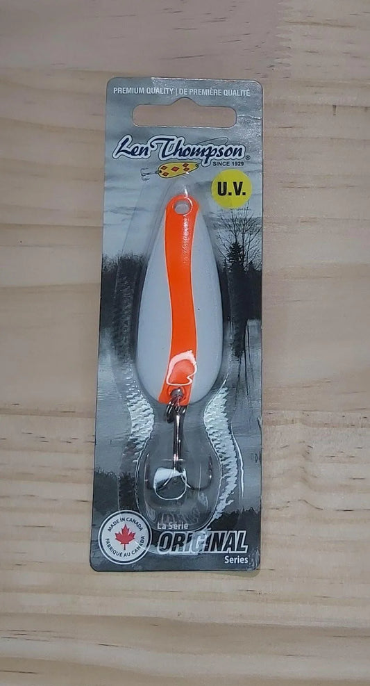 Len Thompson Flame and White Spoons in sizes - #6, #7, #8, #00, #0, #1, #2