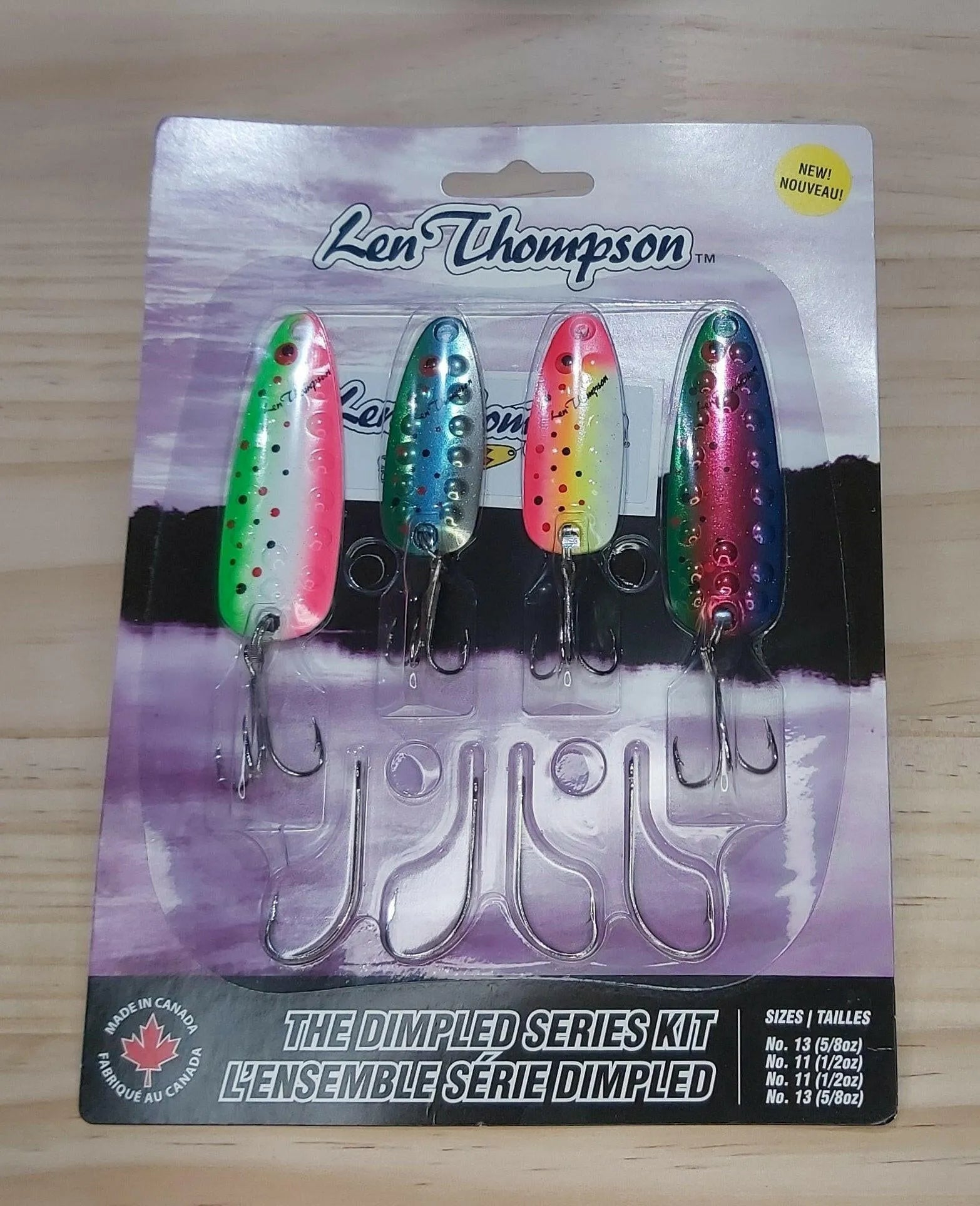 Len Thompson Dimpled Series Kit 2- #11 1/2oz spoons & 2- #13 5/8oz spoons