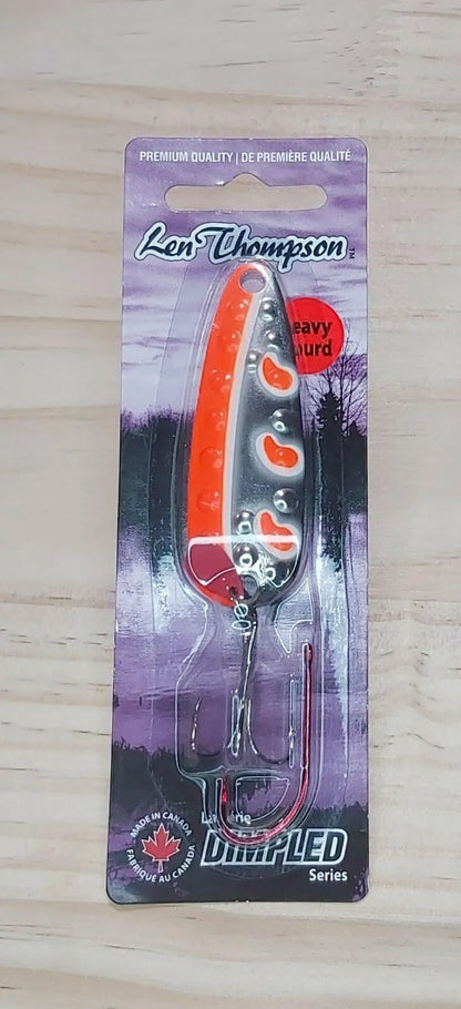 Len Thompson Dimpled Series Spoons #13 Flame & White 5/8oz