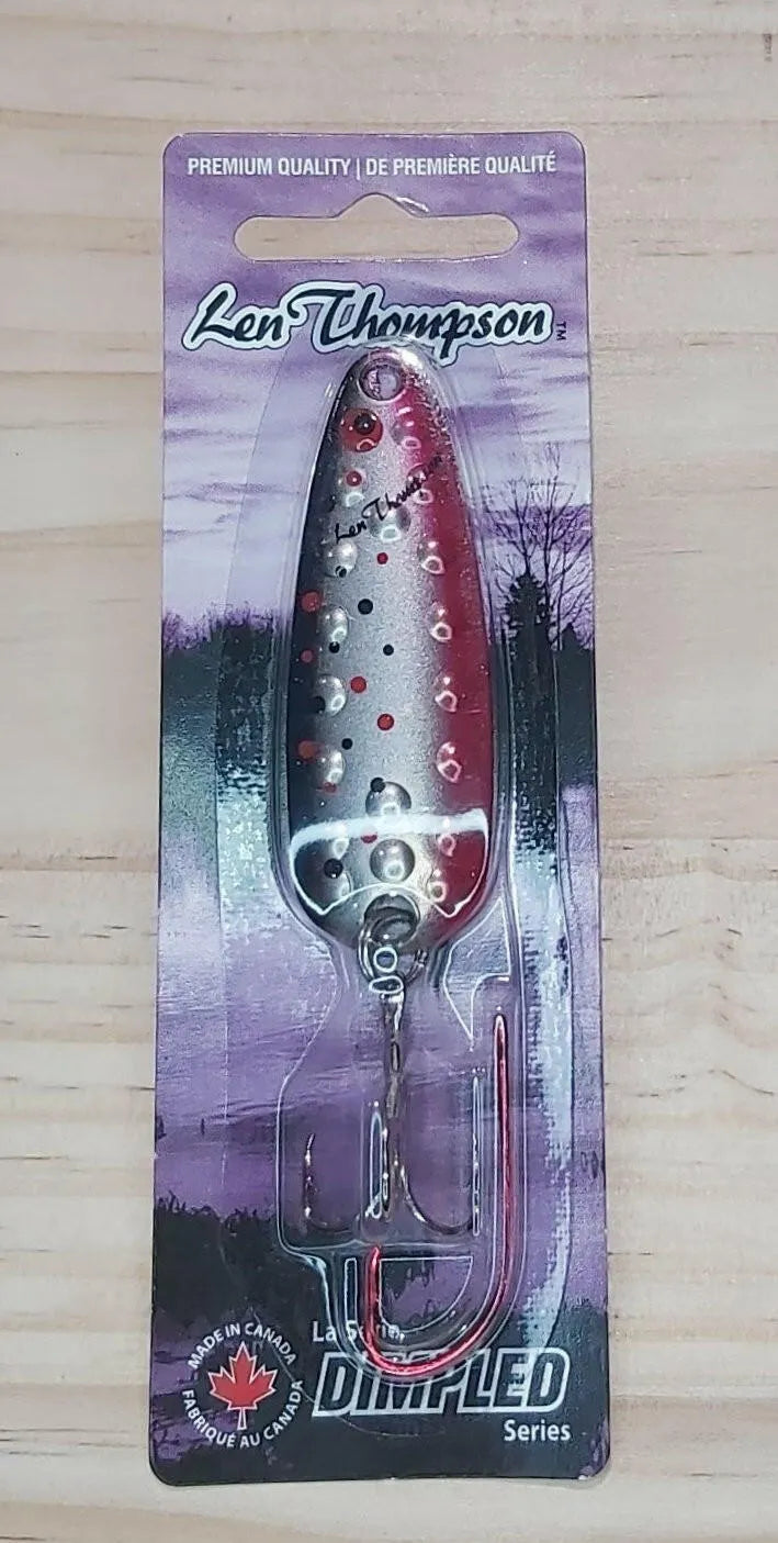 Len Thompson Dimpled Series Spoons #13 Raspberry Granite 5/8oz
