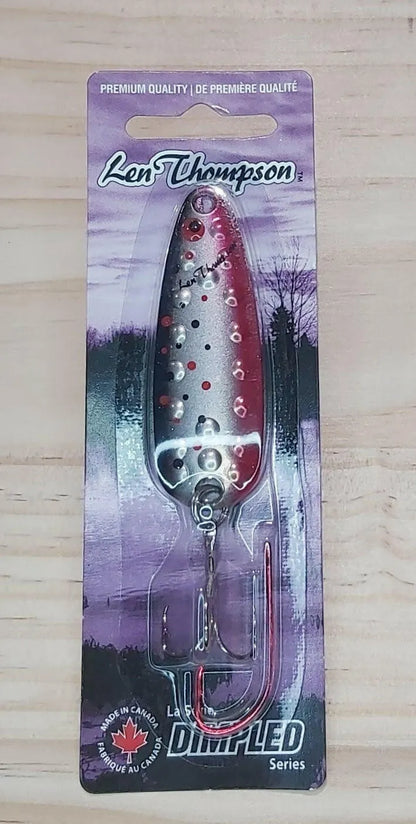 Len Thompson Dimpled Series Spoons #13 Raspberry Granite 5/8oz
