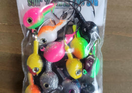 Big Sky Walleye Jigs Set 10pc Assorted Colors