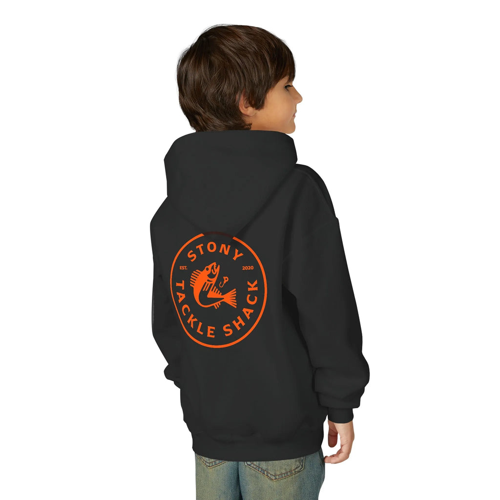 Stony Tackle Shack Youth Hoodie - Cozy Fishing Sweatshirt for Young Anglers, Perfect for Fall, Gift Idea, Casual Wear, Outdoor Adventures