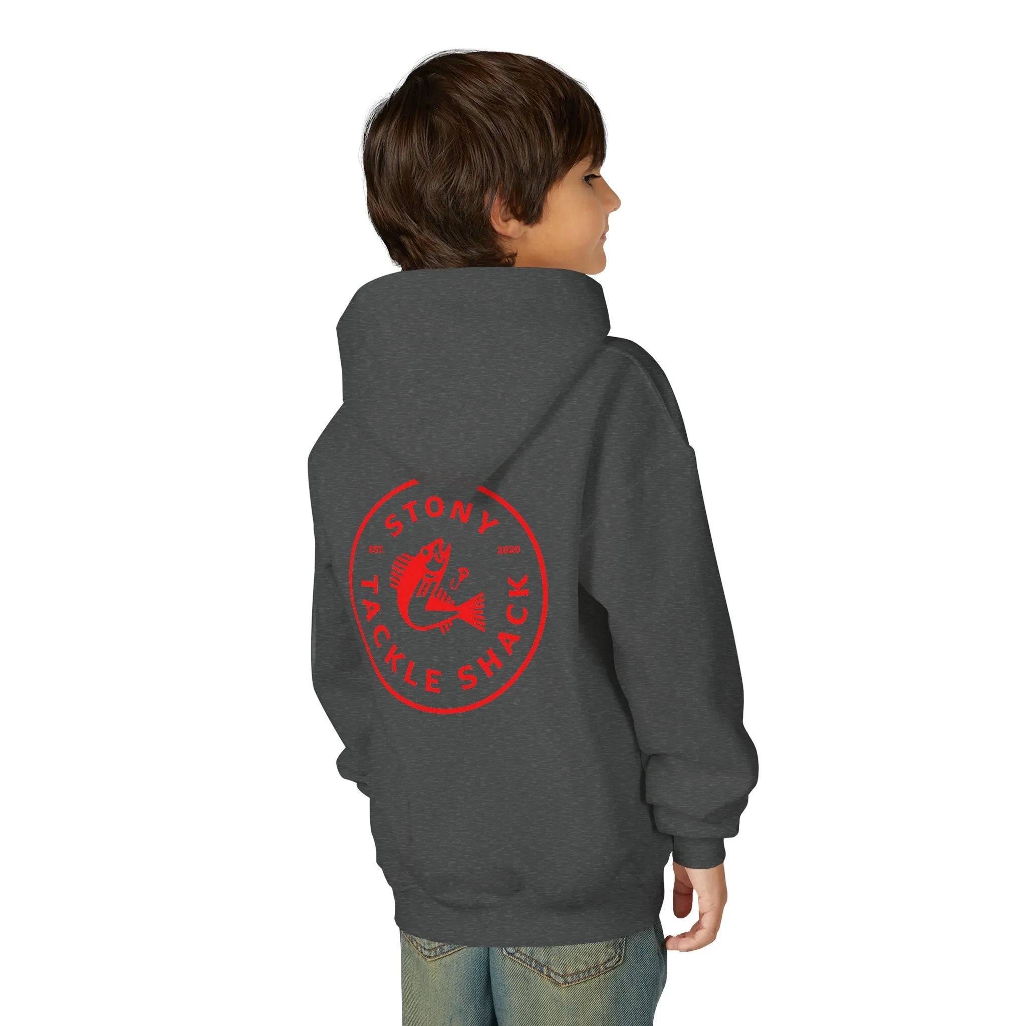 Stony Tackle Shack Youth Hoodie - Cozy Fishing Sweatshirt for Young Anglers, Perfect for Fall, Gift Idea, Casual Wear, Outdoor Adventures