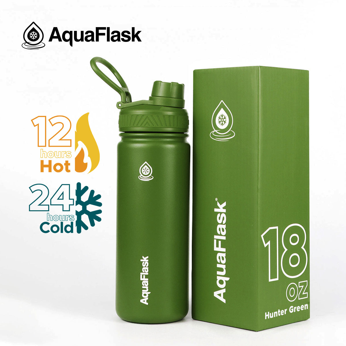 AquaFlask Original Vacuum Insulated Water Bottles 530ml (18oz)