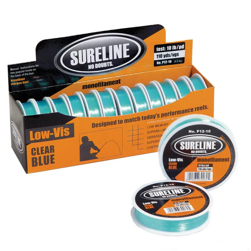 Sureline Monofilament Low-Vis Clear Blue FIshing Line