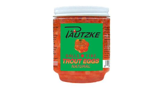 Pautzke BALLS O' FIRE - Trout Eggs, Natural, Can be colored, 8oz jar