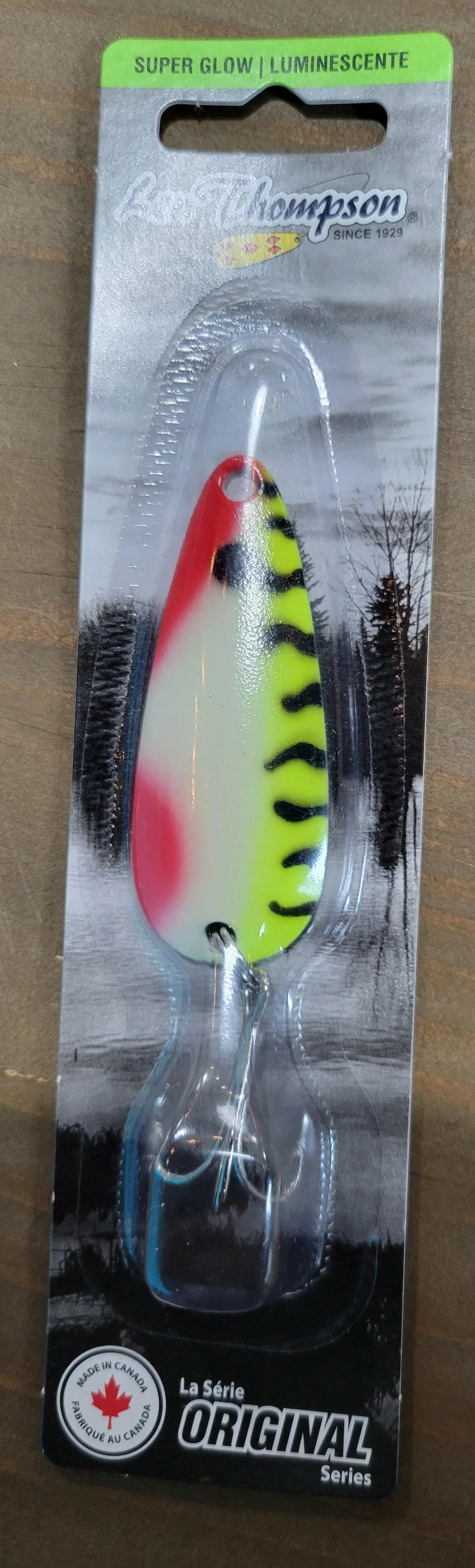 Len Thompson Glowing Red Yellow Belly Spoons in sizes - #8, #00, #1