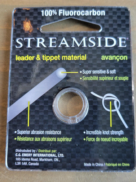Streamside Fluorocarbon Leader & Tippet Material 2.9b 33yd Back of package