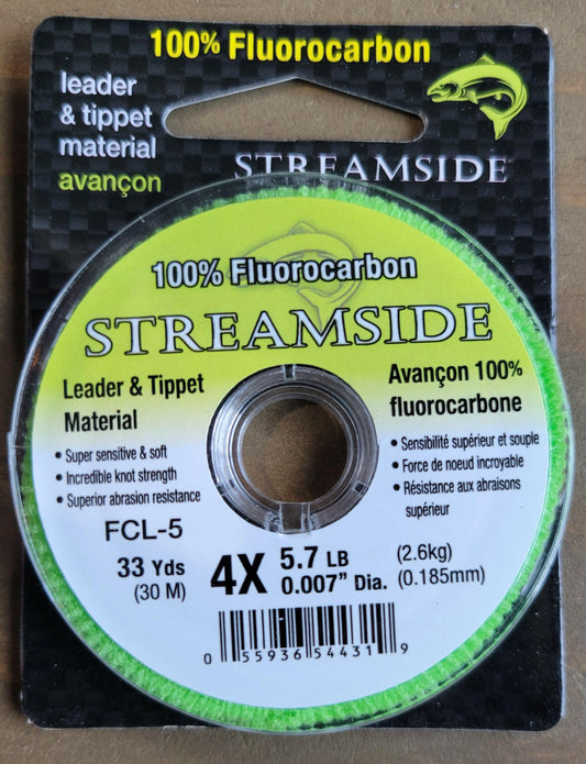 Streamside Fluorocarbon Leader & Tippet Material 5.7lb 30m Front of package