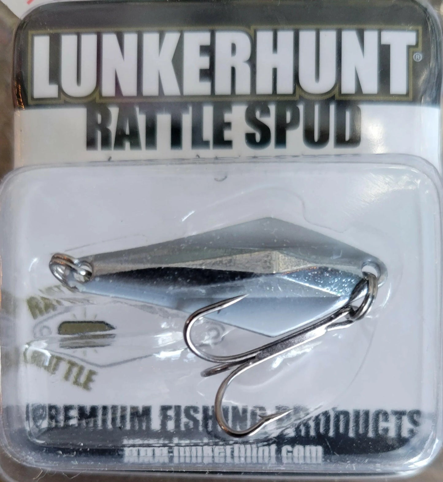 Lunkerhunt 1.4" Rattle Spuds - 1/8 Oz Silver & White