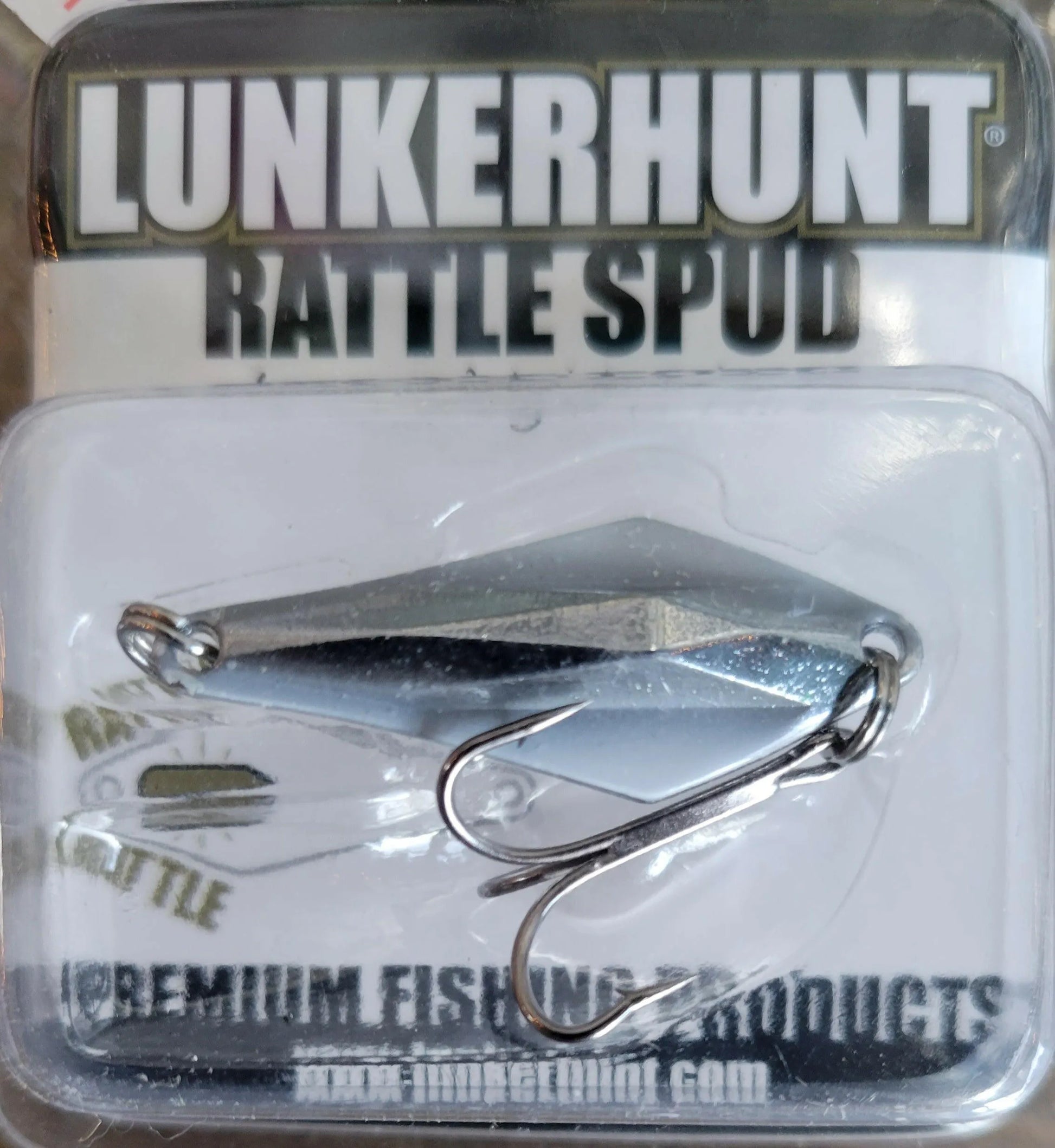 Lunkerhunt 1.4" Rattle Spuds - 1/8 Oz Silver & White
