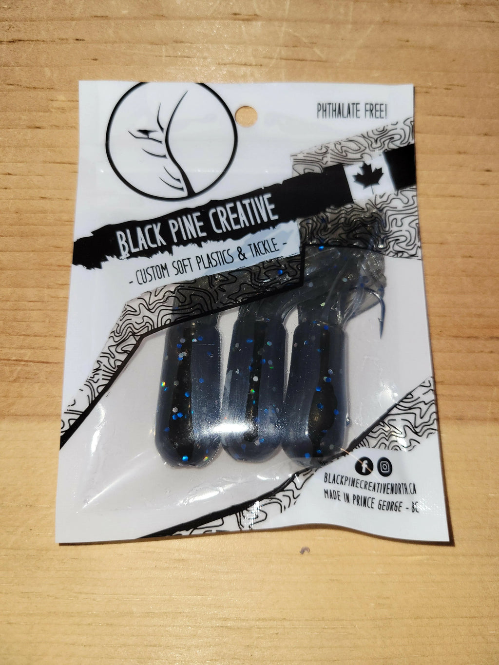 Black Pine 2.75" Tubes 3/pk - Black w/Flecks