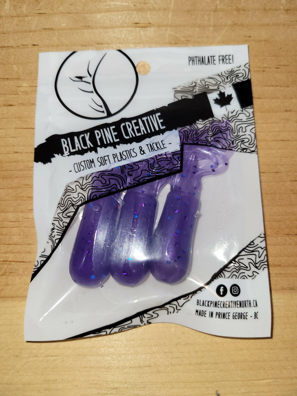 Black Pine 2.75" Tubes 3/pk - Purple w/Flecks