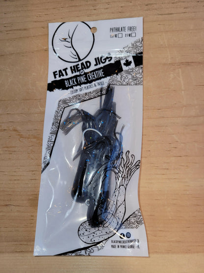 Black Pine 4" Tubes 2/pk - Black w/Flecks