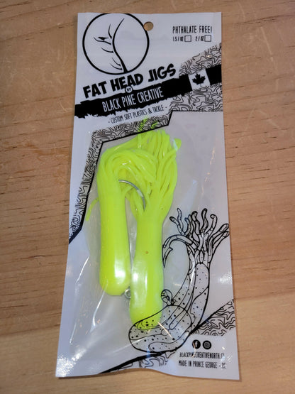 Black Pine 4" Tubes 2/pk - Chartreuse Yellow