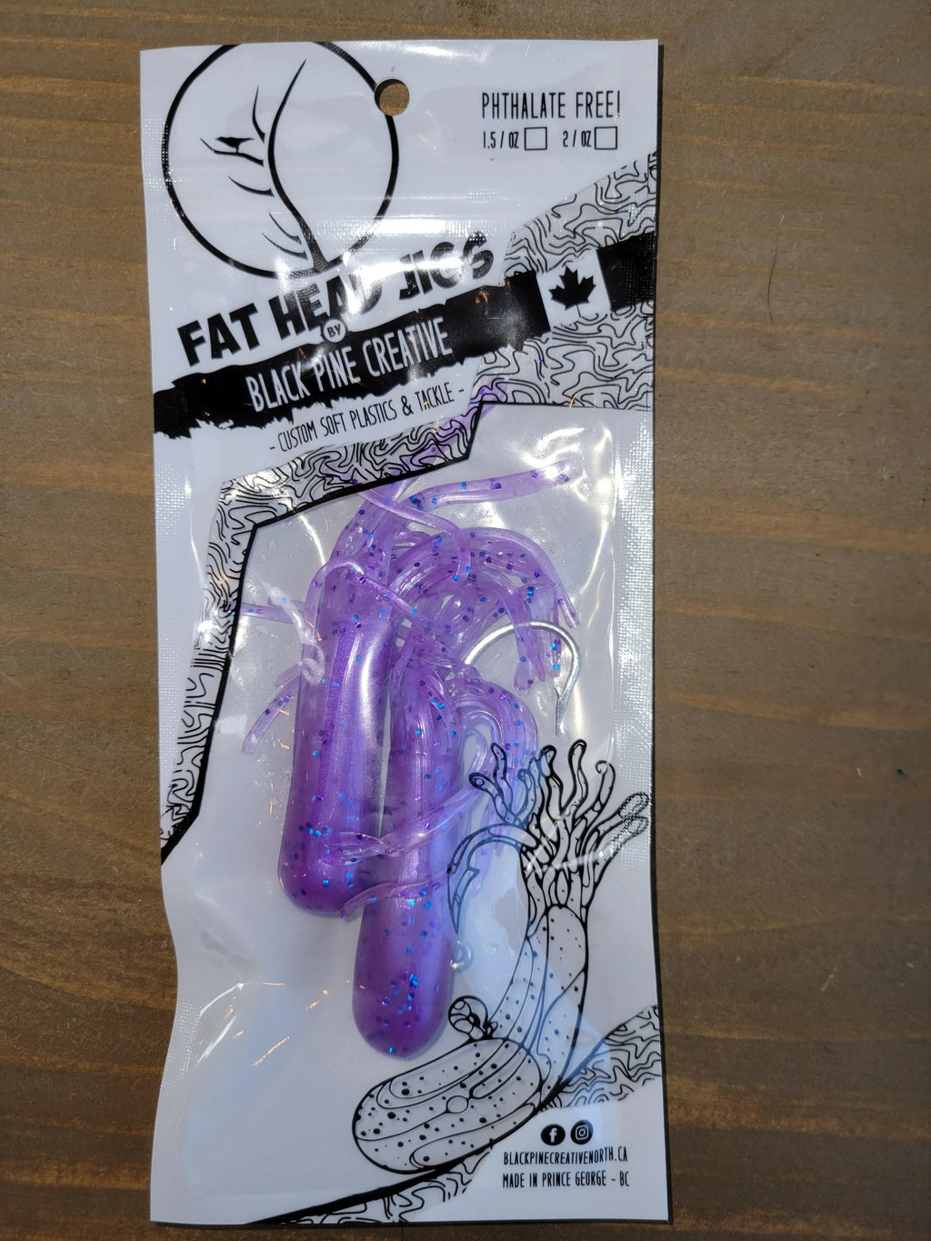 Black Pine 4" Tubes 2/pk - Purple w/Flecks