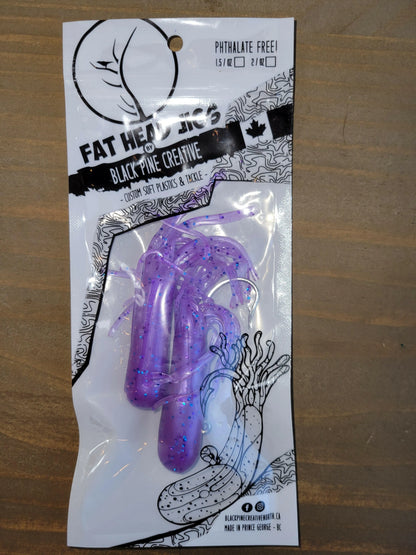 Black Pine 4" Tubes 2/pk - Purple w/Flecks