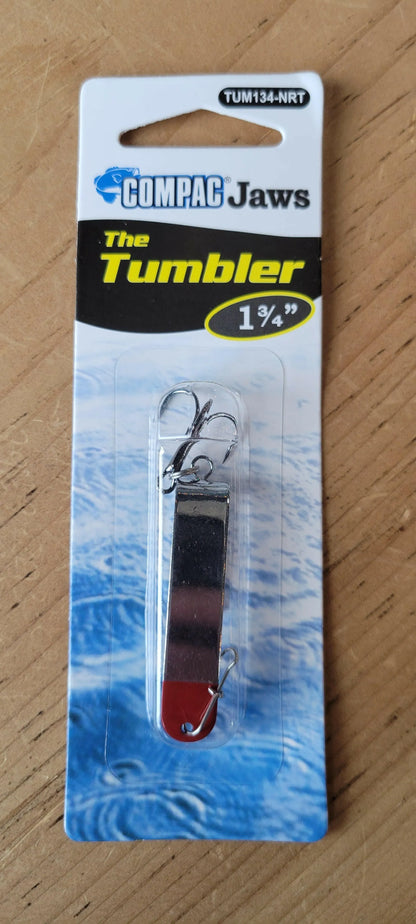 COMPAC Tumblers Trout Fishing Lures Nickel with Red Tip