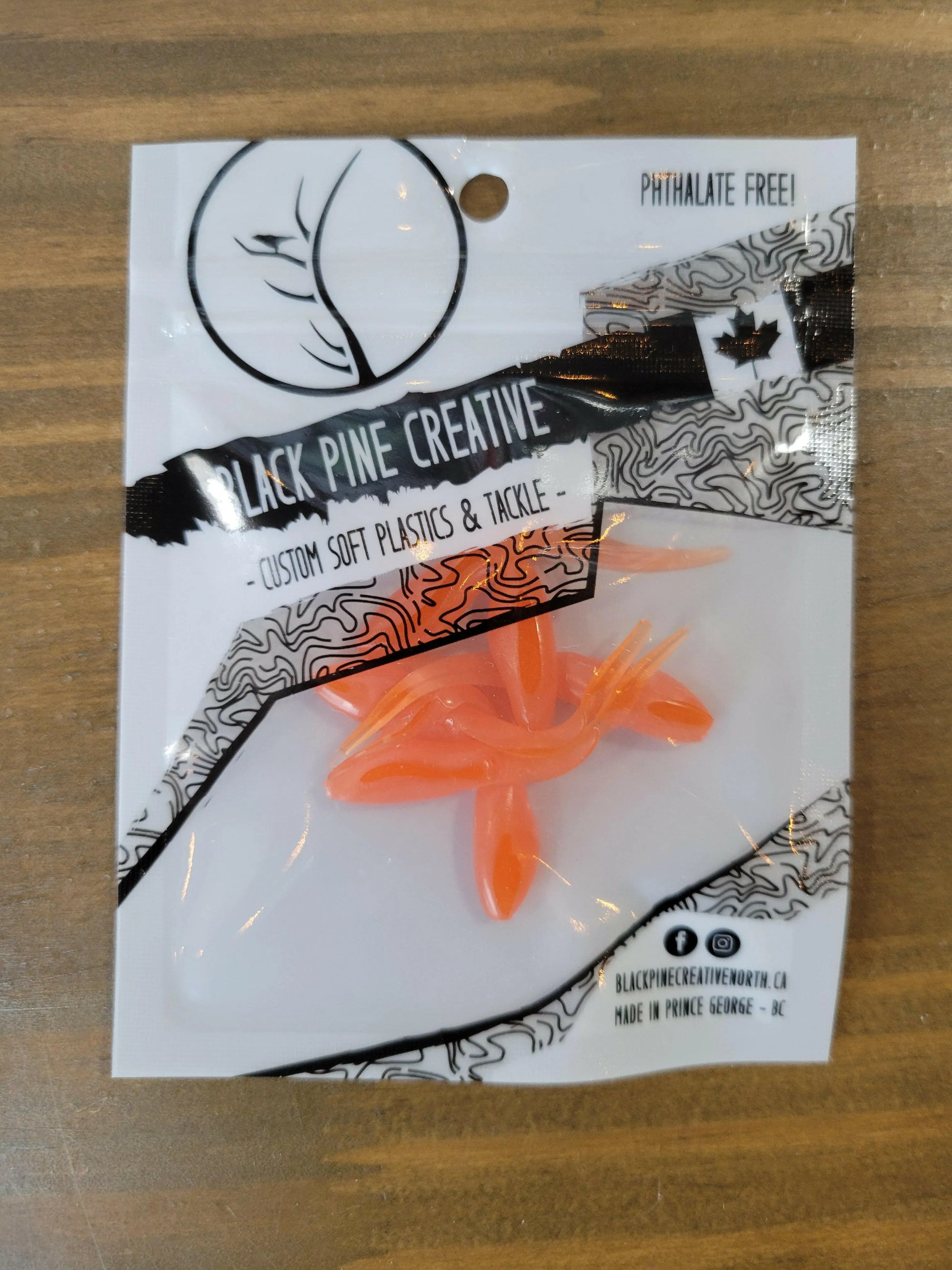 Black Pine Creative 1-1/2" Basic Minnow 6/pk - Orange